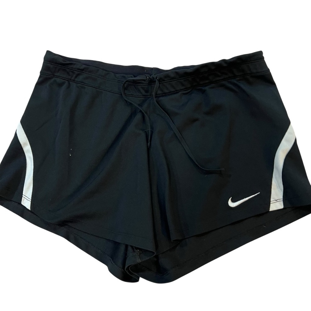 Nike Women's Black and White Athletic Shorts